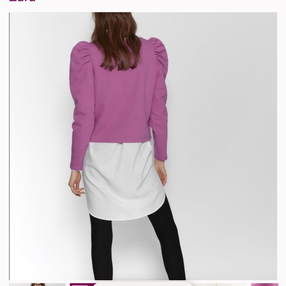 Zara Puff Sleeve Sweatshirt - Picture 3 of 6